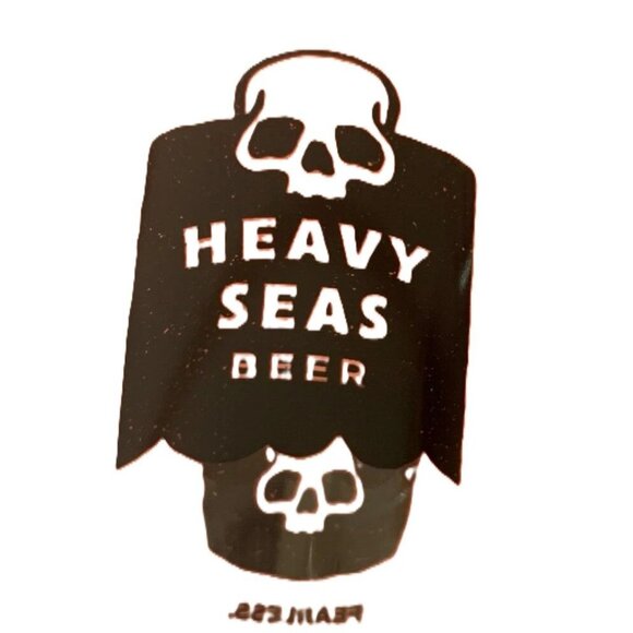 Heavy Seas Beer Glasses Set Of 2 Skull Logo Fearless Bold Independent 6" Tall Ha - Picture 2 of 4